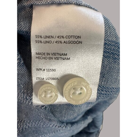 Weather Proof Men's Button Down Short Sleeve Shirt Blue Size XXL - Picture 8 of 12